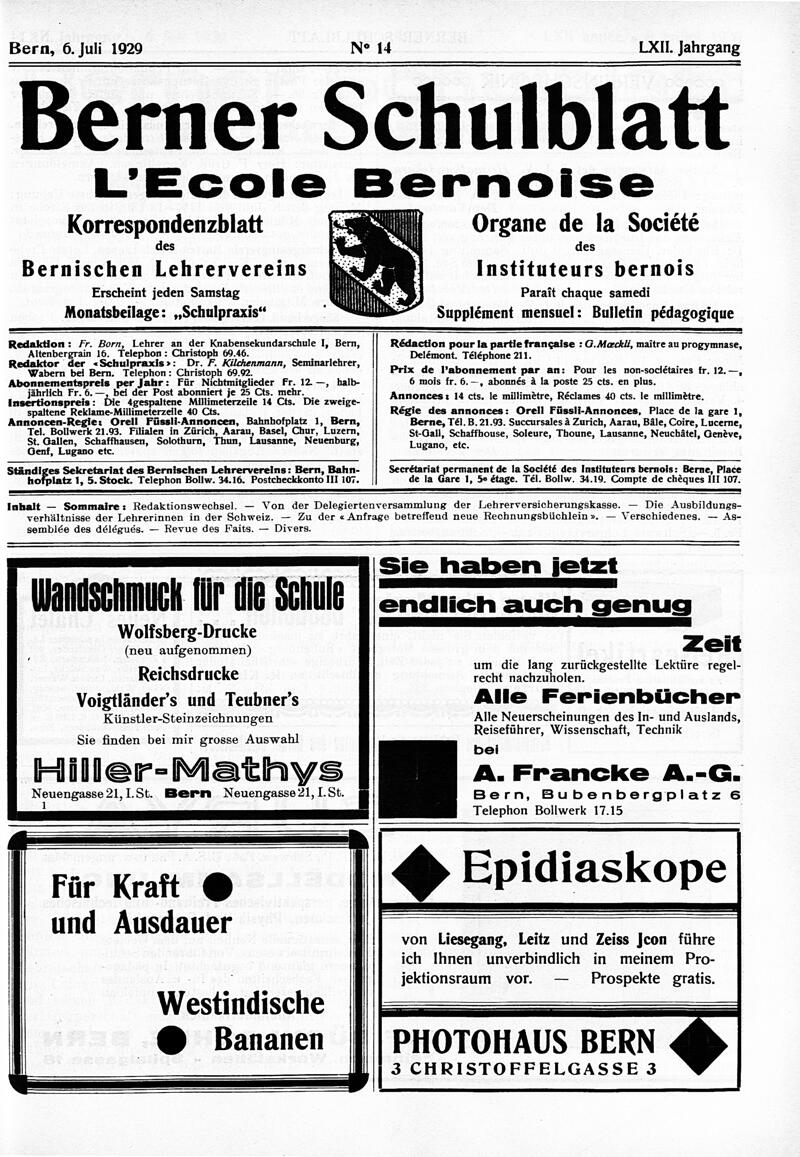 Buchumschlag - Heft 14