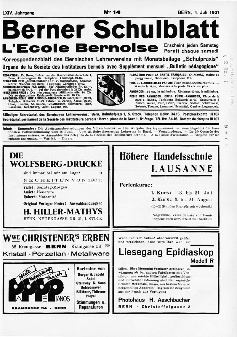 Buchumschlag - Heft 14