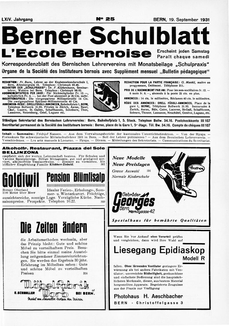 Buchumschlag - Heft 25