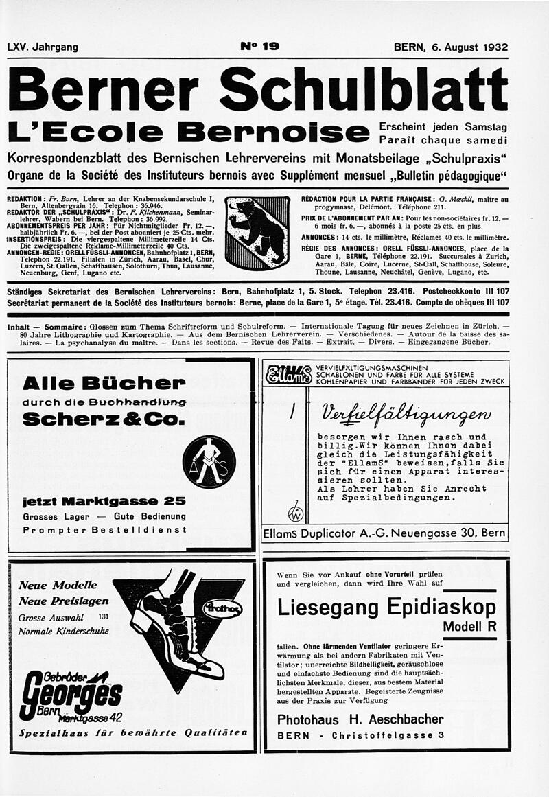 Buchumschlag - Heft 19