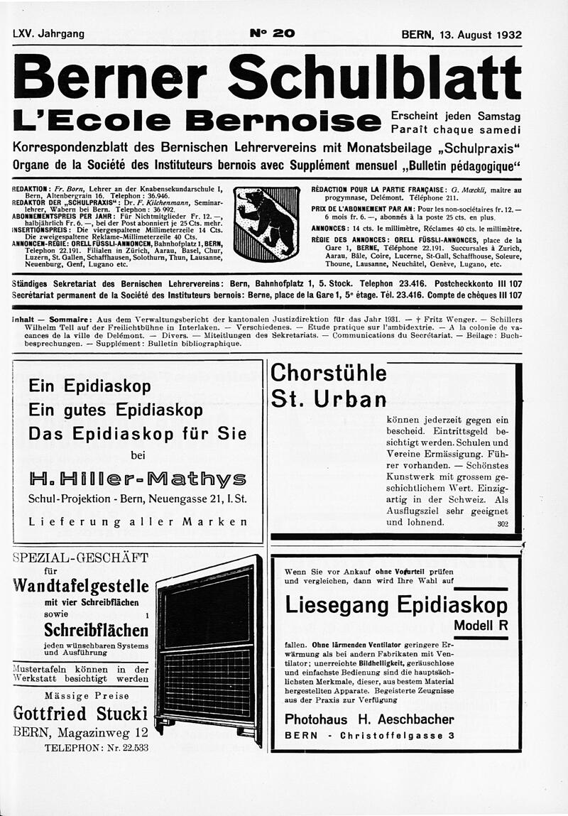 Buchumschlag - Heft 20