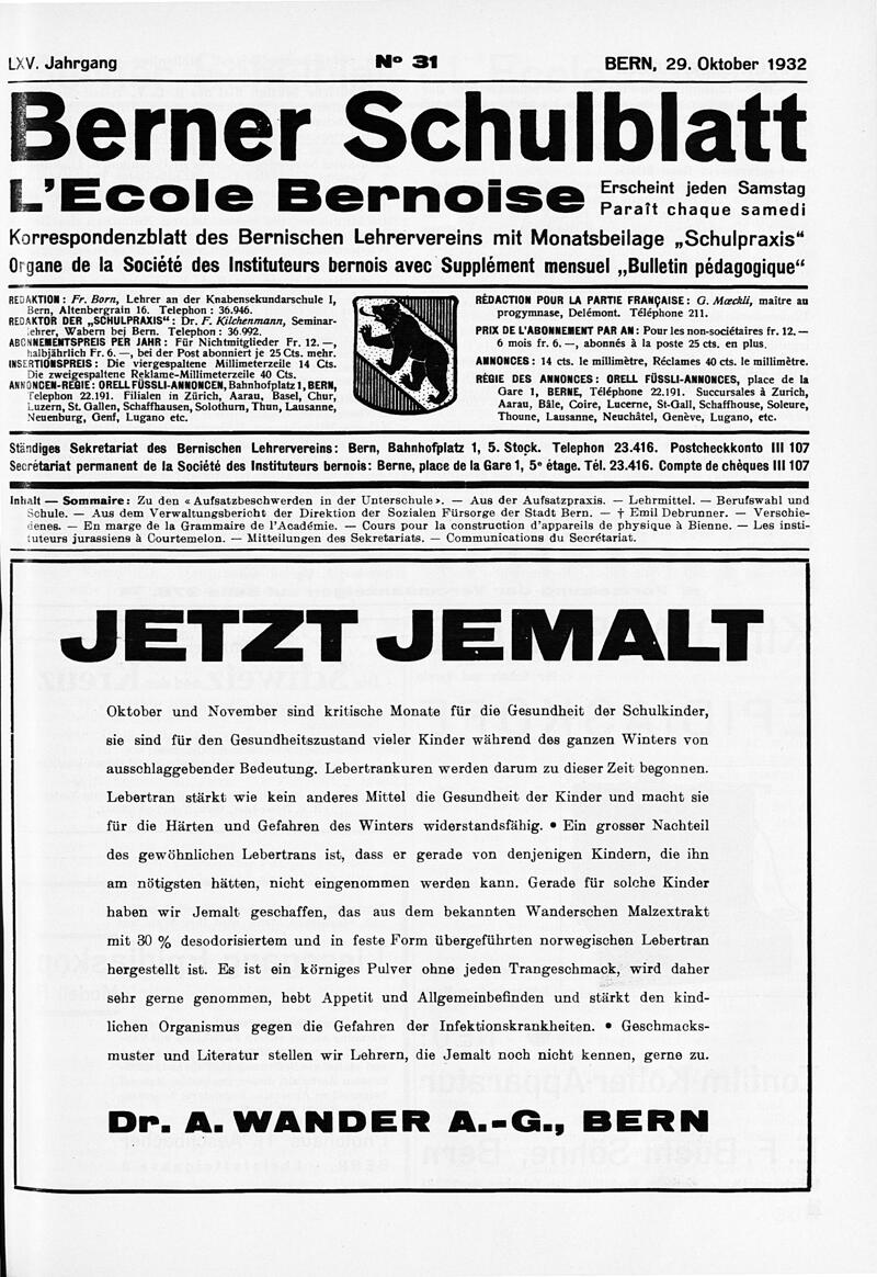 Buchumschlag - Heft 31