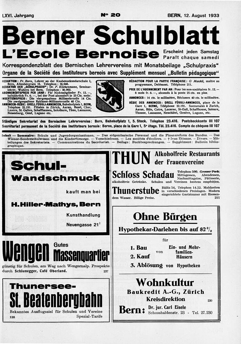 Buchumschlag - Heft 20