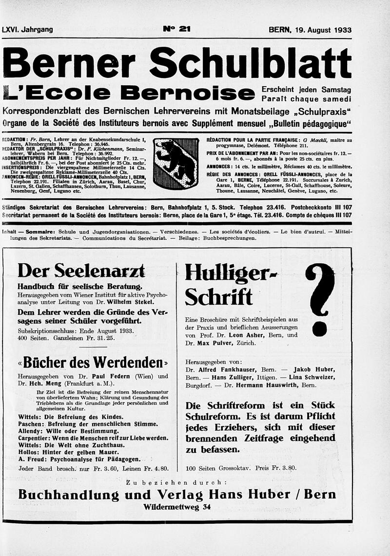 Buchumschlag - Heft 21