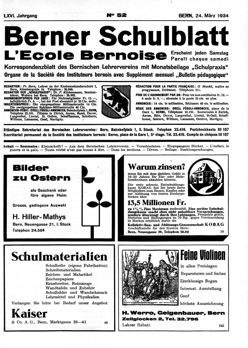 Buchumschlag - Heft 52