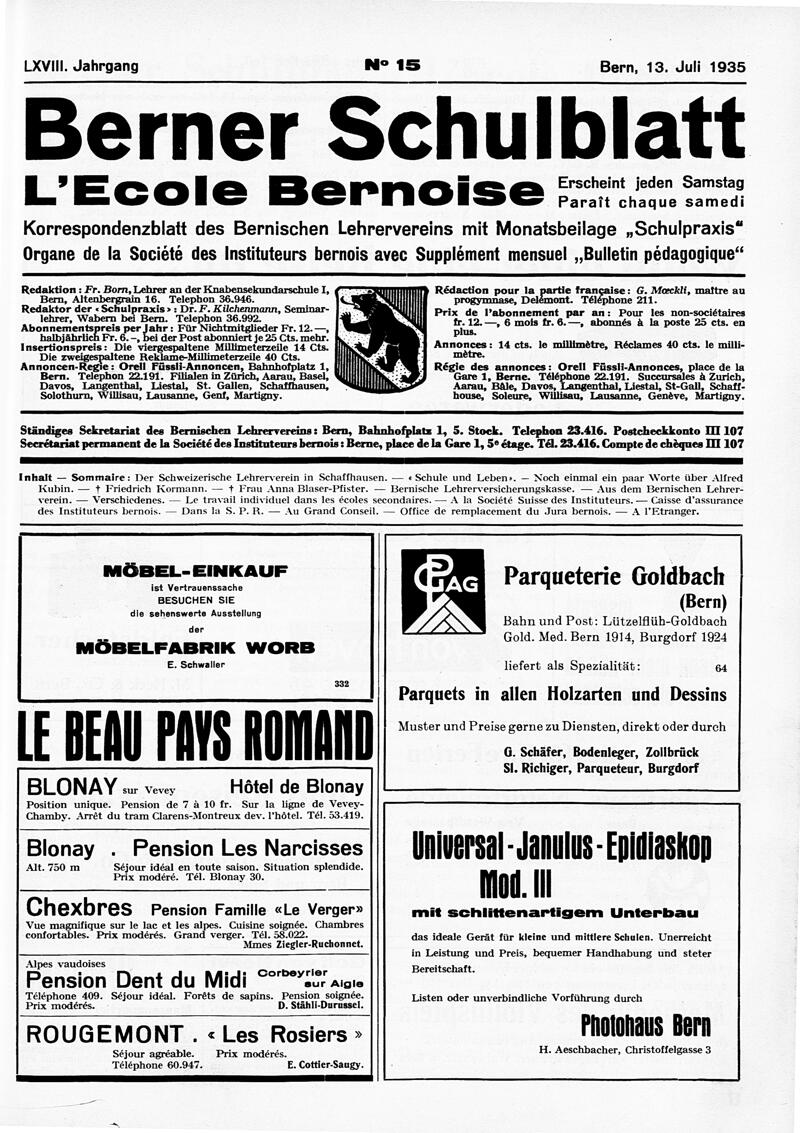 Buchumschlag - Heft 15