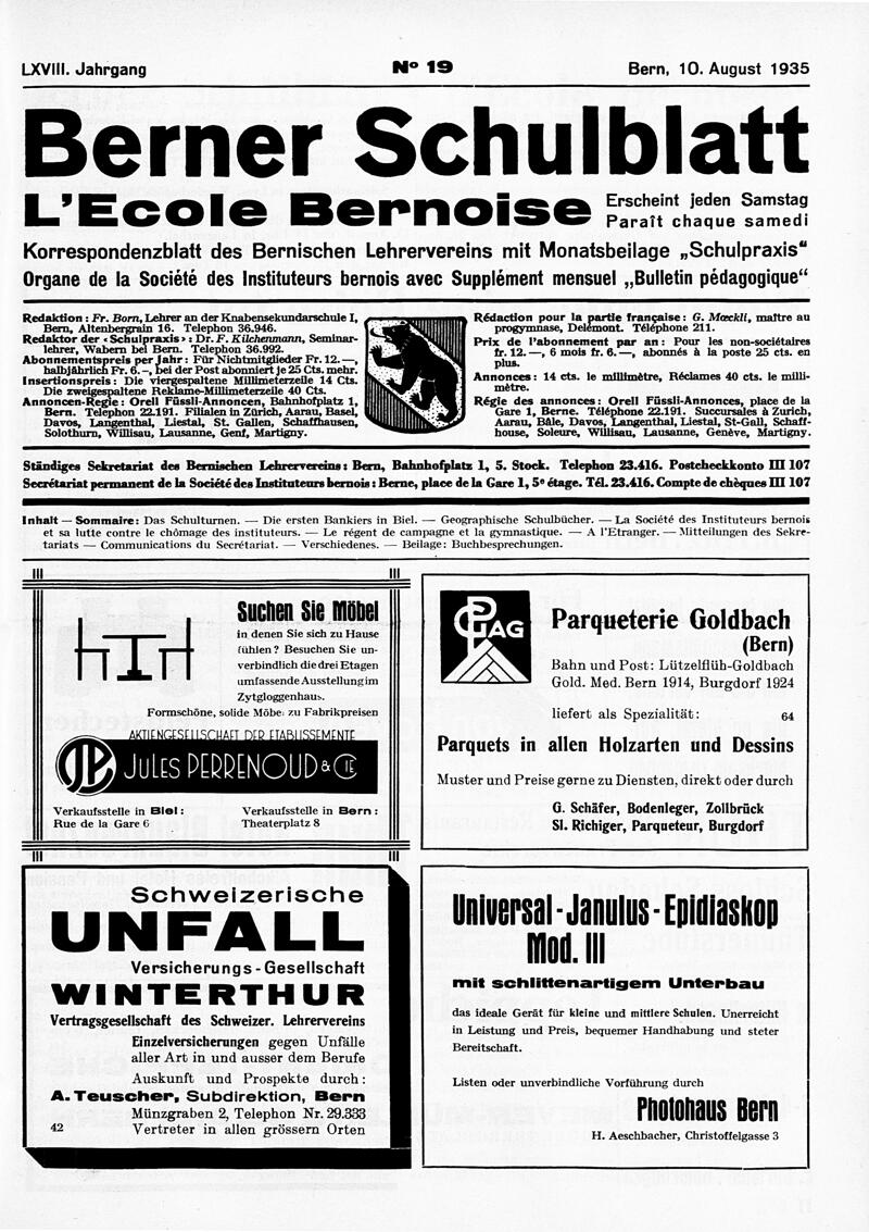 Buchumschlag - Heft 19