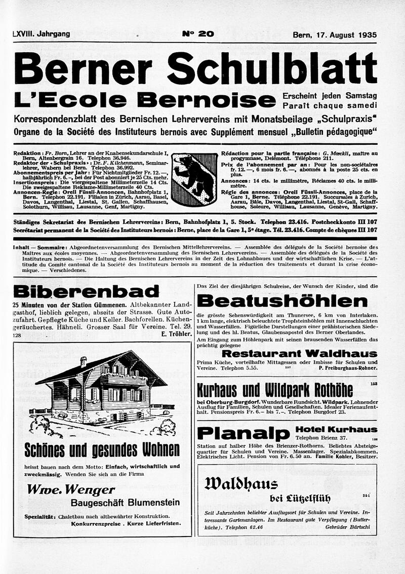 Buchumschlag - Heft 20