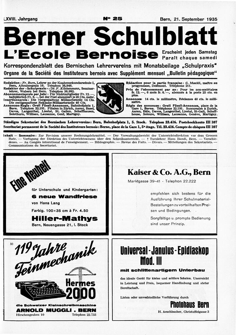 Buchumschlag - Heft 25