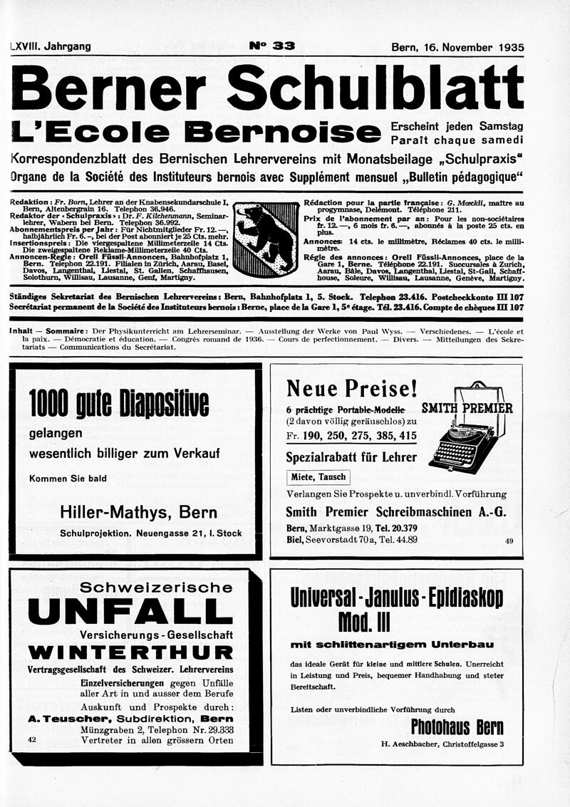 Buchumschlag - Heft 33