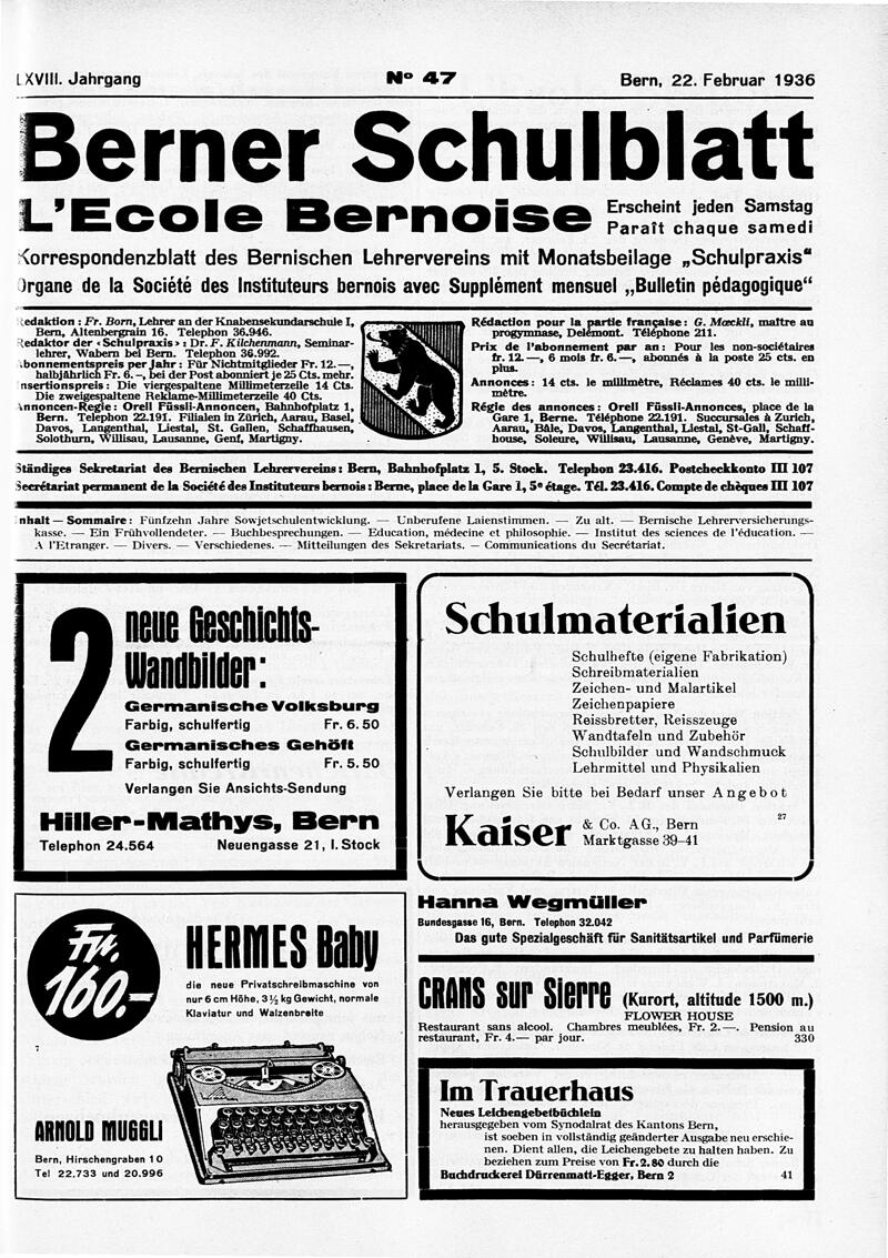 Buchumschlag - Heft 47