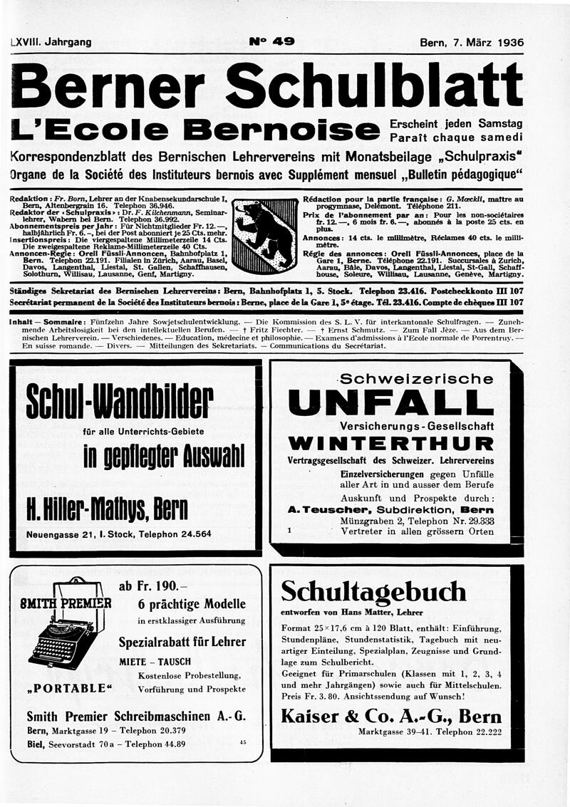 Buchumschlag - Heft 49