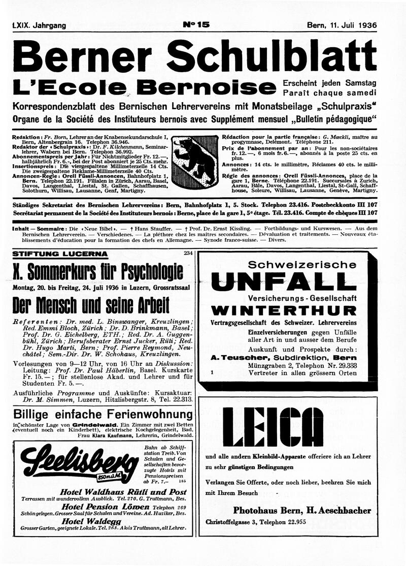 Buchumschlag - Heft 15