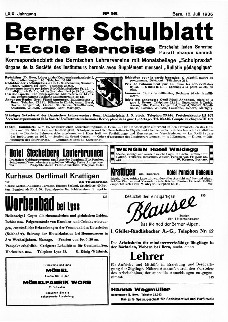 Buchumschlag - Heft 16