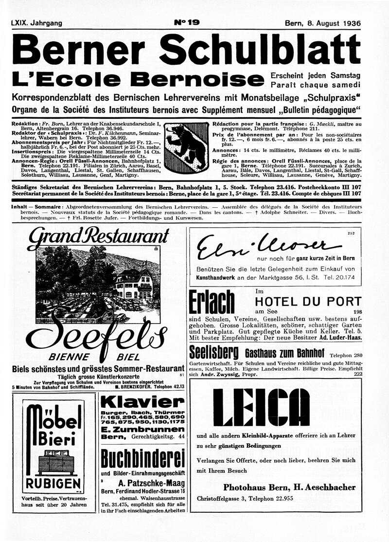 Buchumschlag - Heft 19