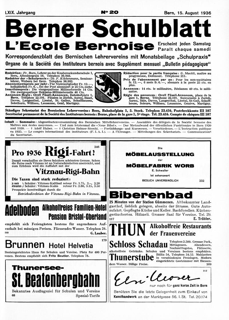 Buchumschlag - Heft 20