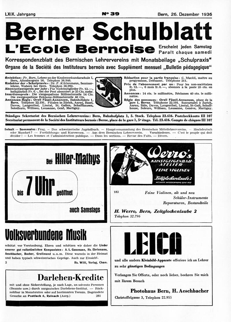 Buchumschlag - Heft 39