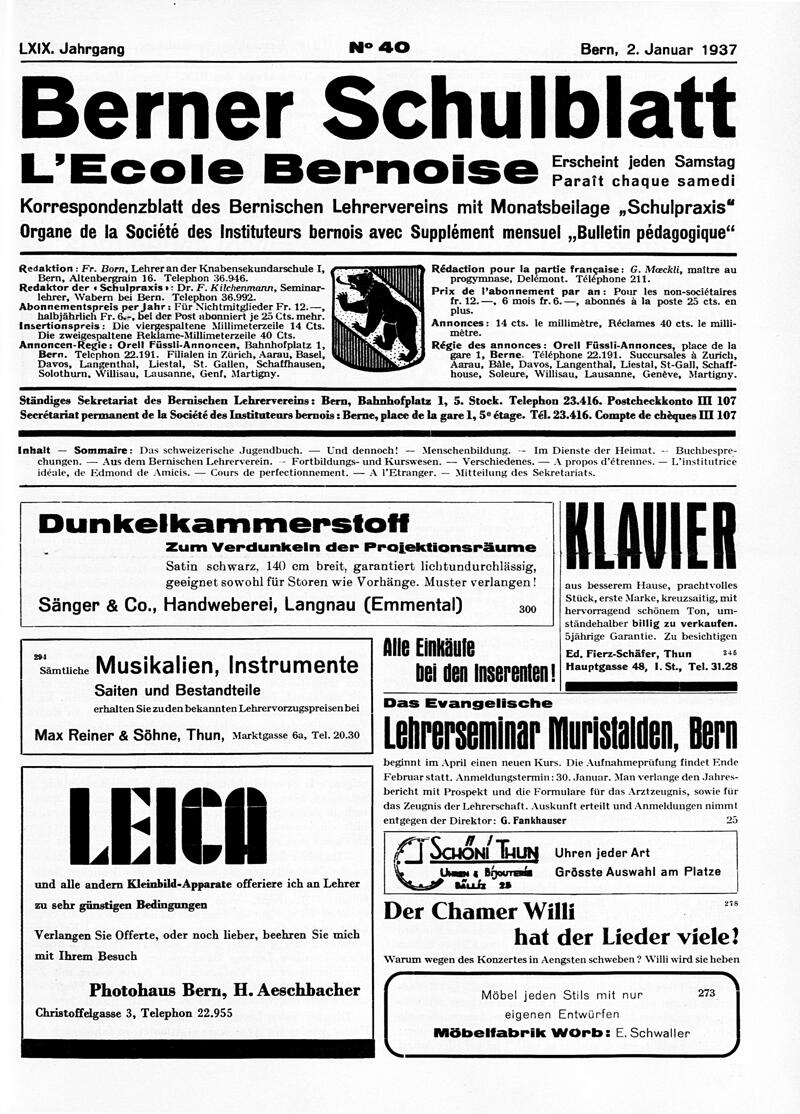 Buchumschlag - Heft 40