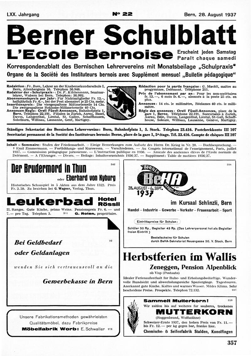 Buchumschlag - Heft 22