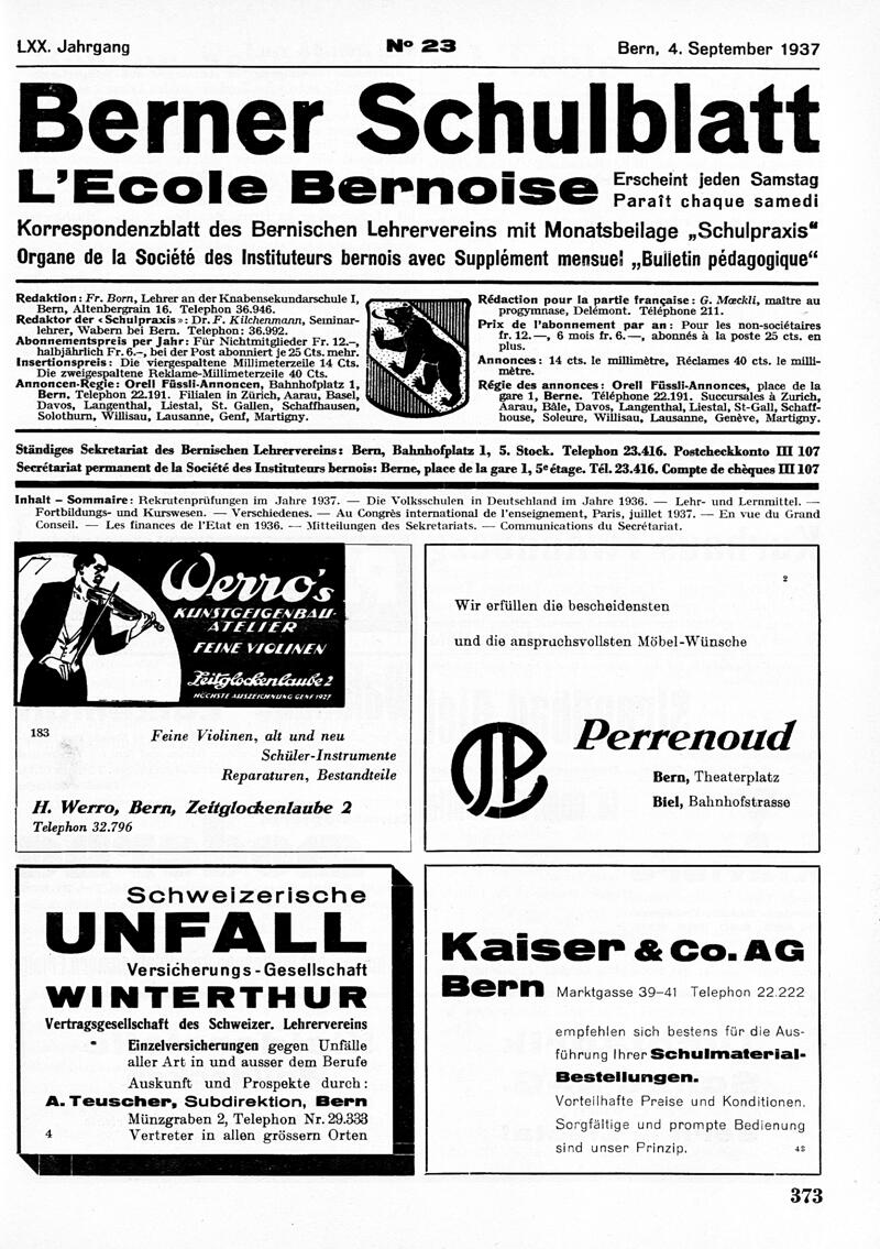 Buchumschlag - Heft 23