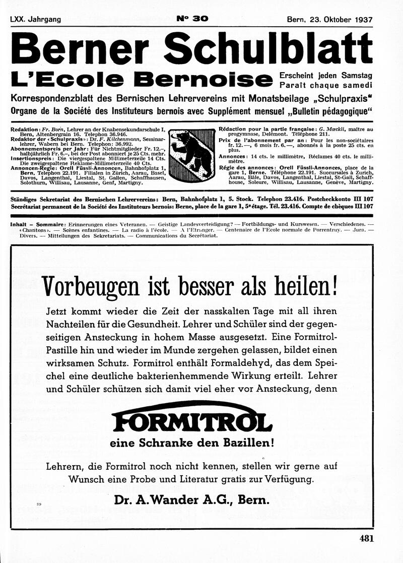 Buchumschlag - Heft 30