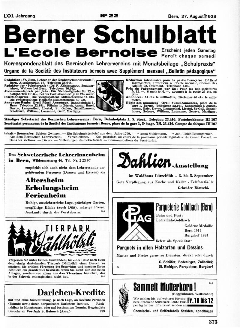 Buchumschlag - Heft 22