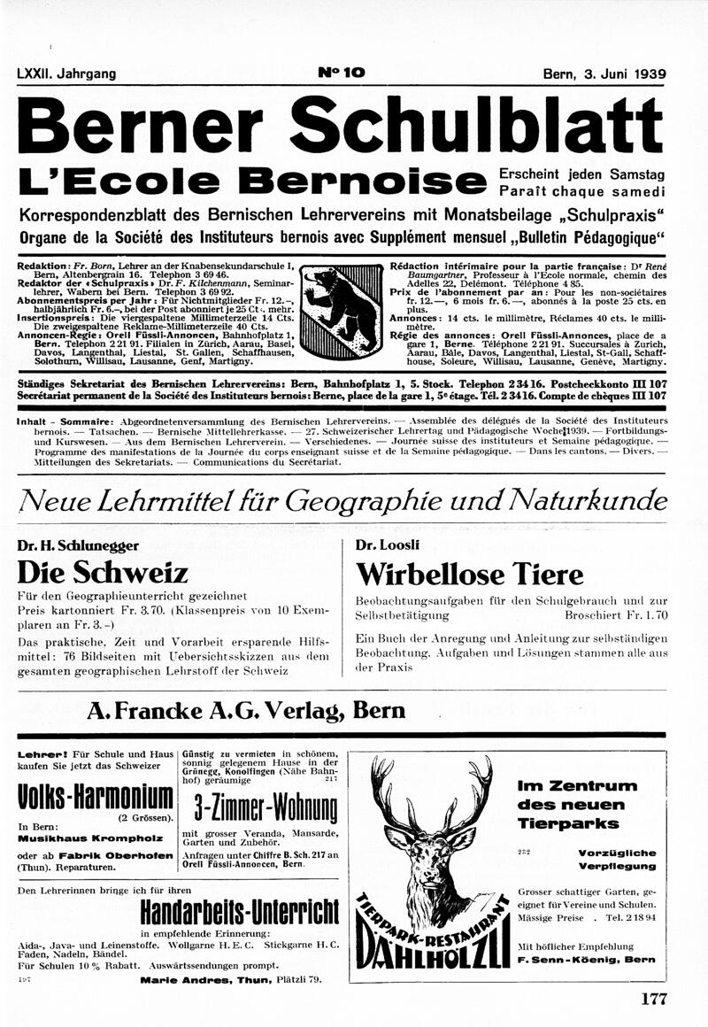 Buchumschlag - Heft 10