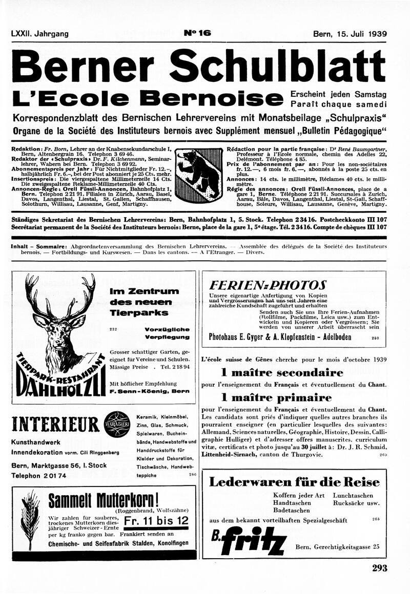 Buchumschlag - Heft 16