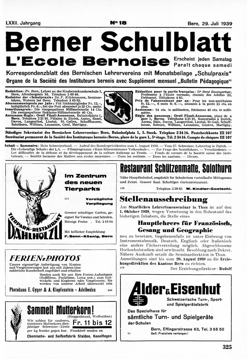 Buchumschlag - Heft 18