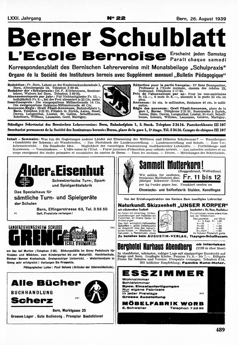 Buchumschlag - Heft 22