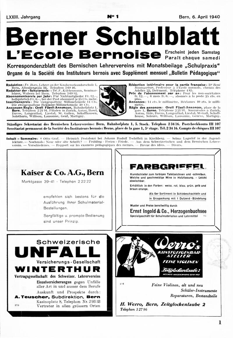 Buchumschlag - Heft 1