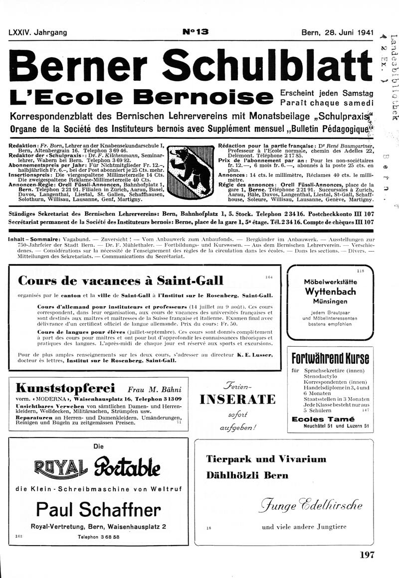 Buchumschlag - Heft 13