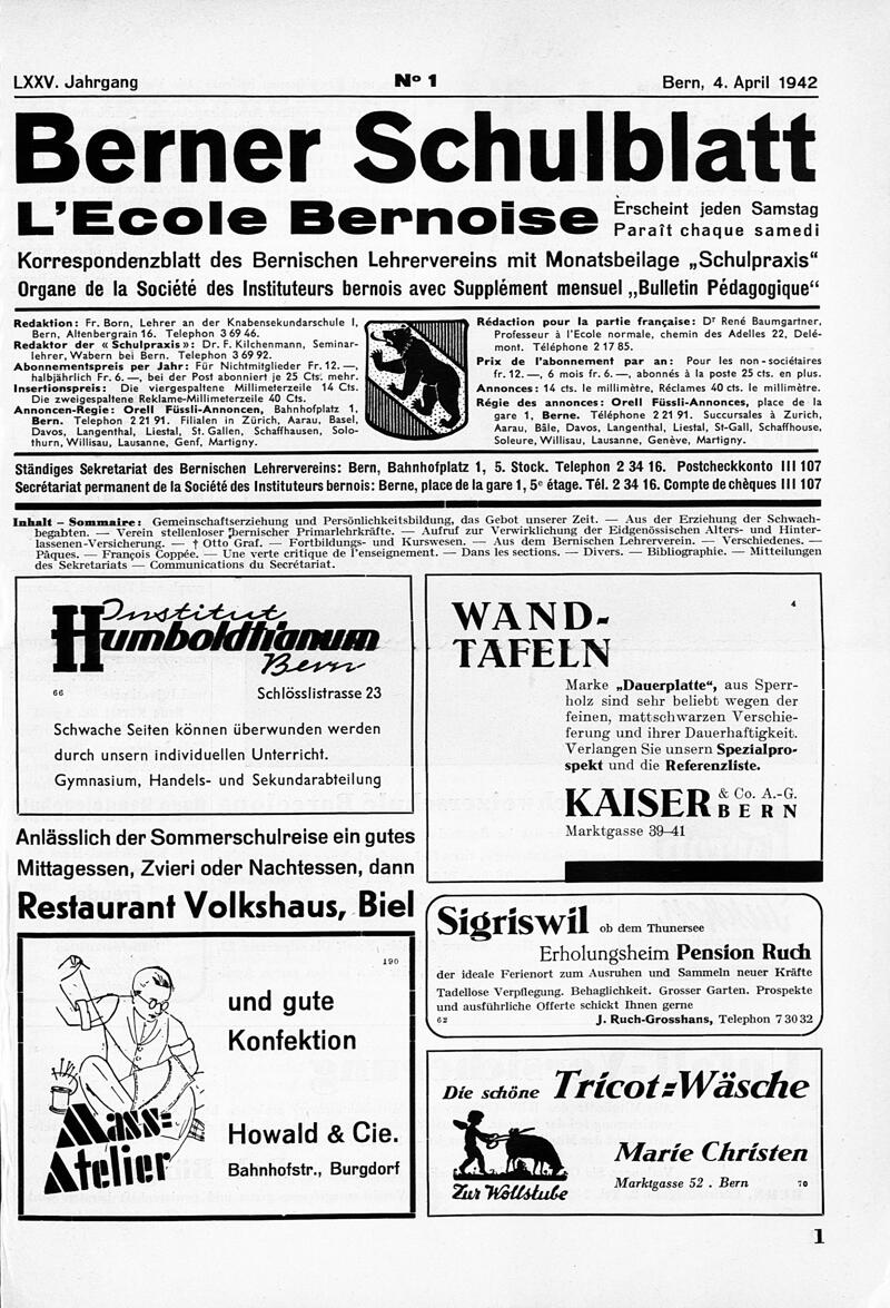 Buchumschlag - Heft 1