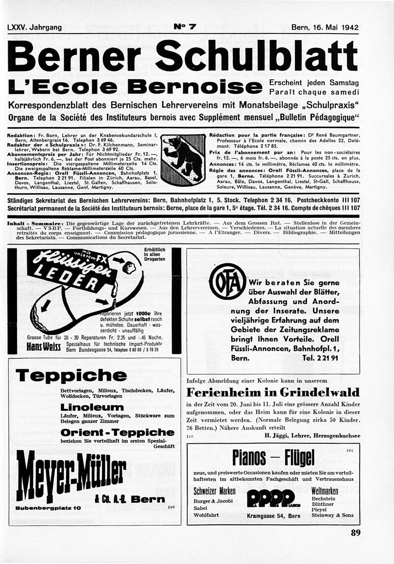 Buchumschlag - Heft 7