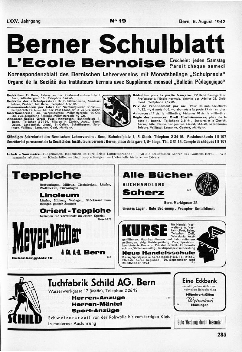 Buchumschlag - Heft 19