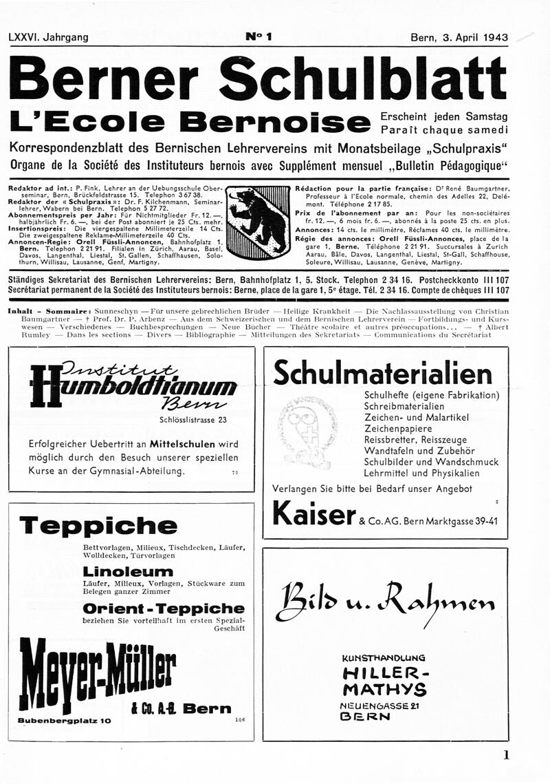 Buchumschlag - Heft 1