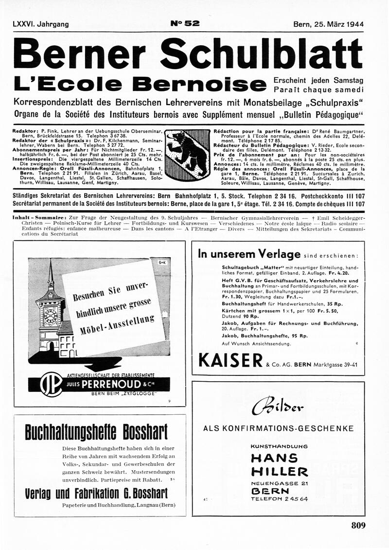 Buchumschlag - Heft 52