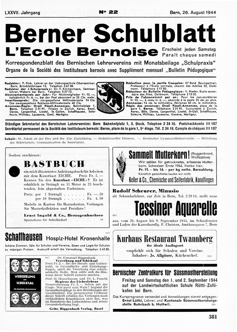 Buchumschlag - Heft 22