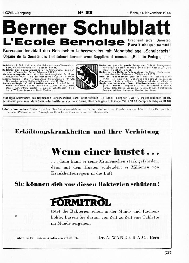 Buchumschlag - Heft 33