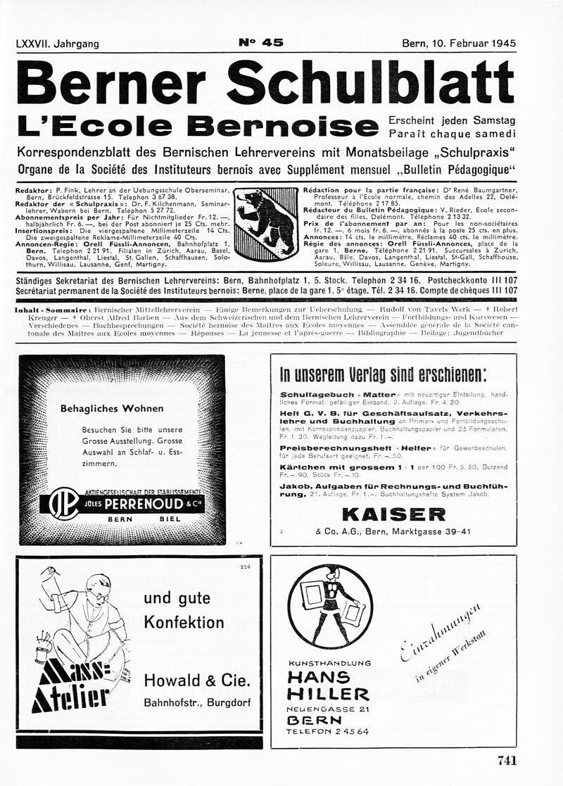 Buchumschlag - Heft 45