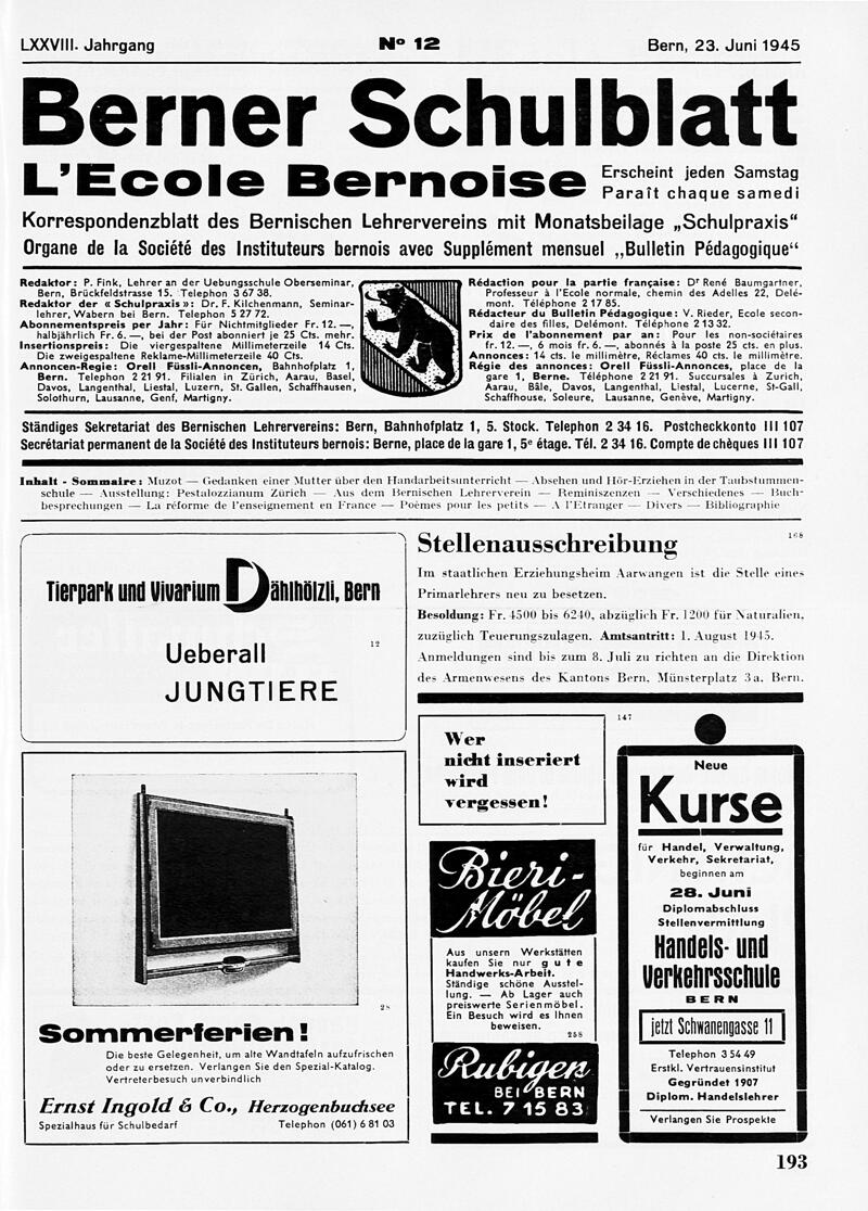 Buchumschlag - Heft 12