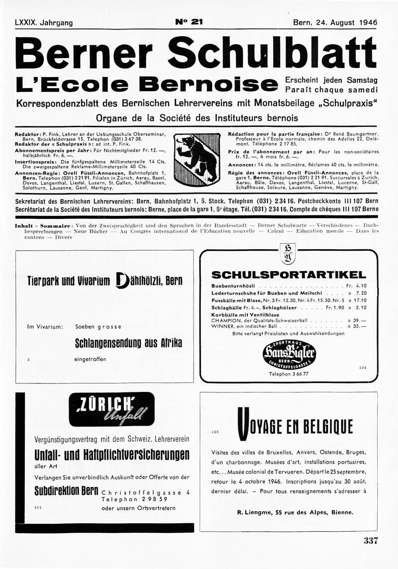 Buchumschlag - Heft 21