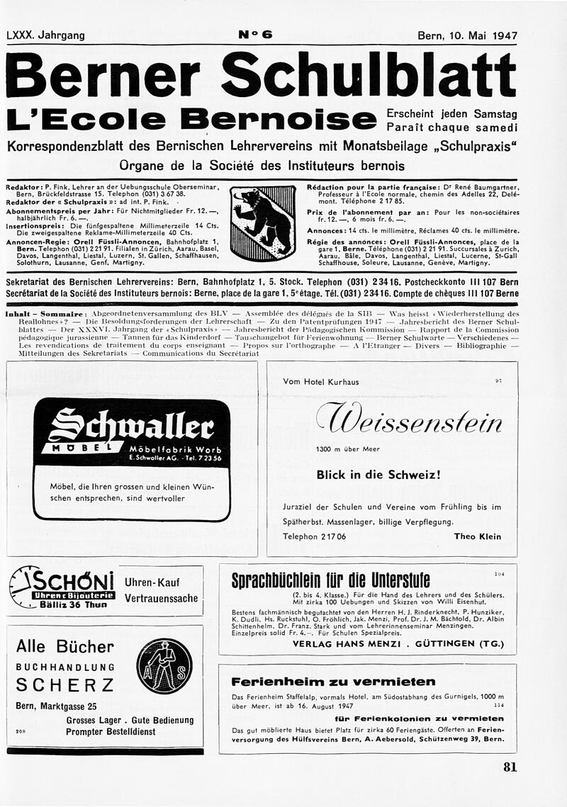 Buchumschlag - Heft 6