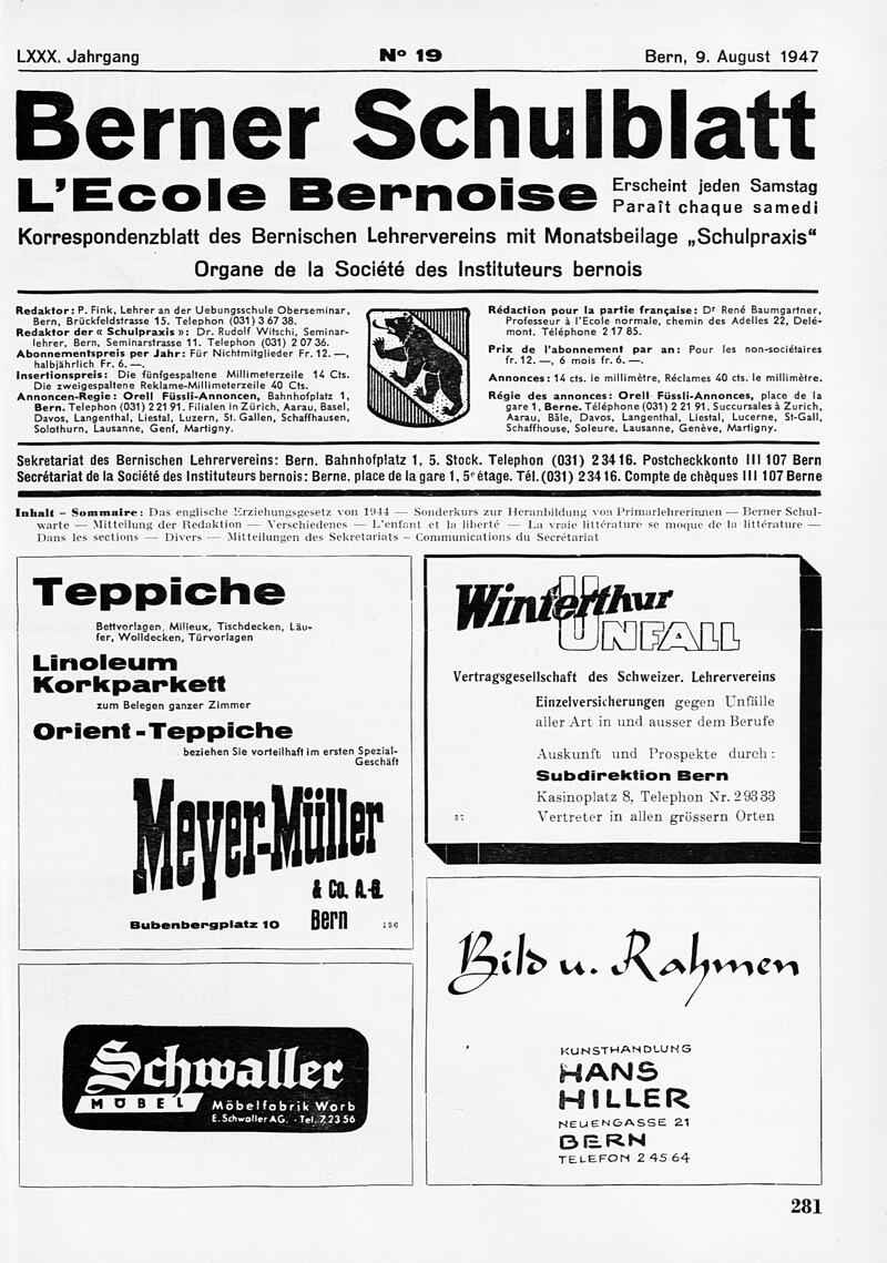 Buchumschlag - Heft 19