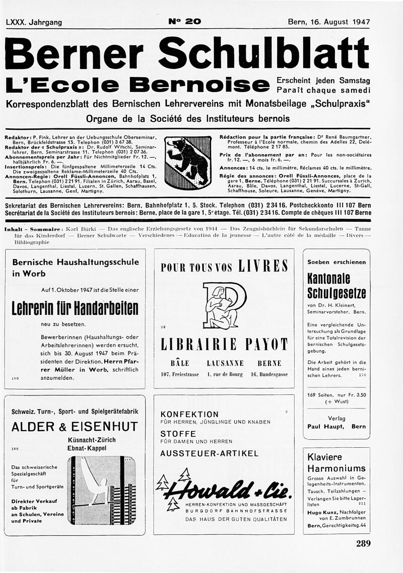 Buchumschlag - Heft 20