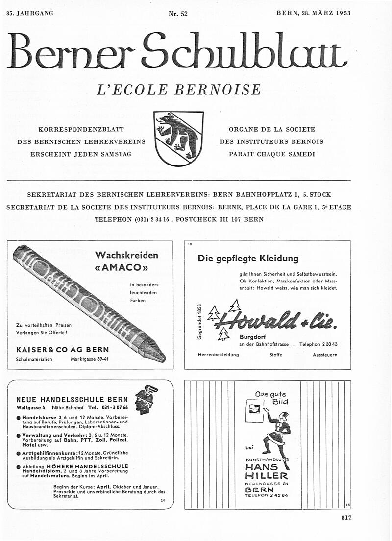 Buchumschlag - Heft 52