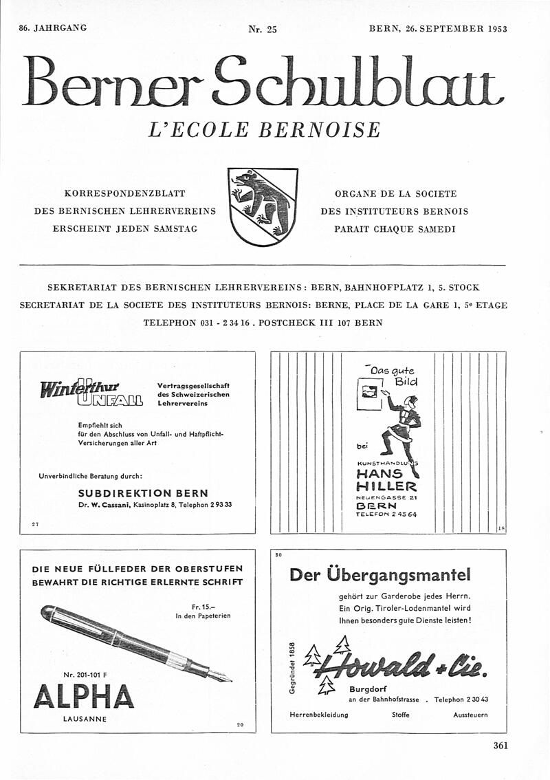 Buchumschlag - Heft 25