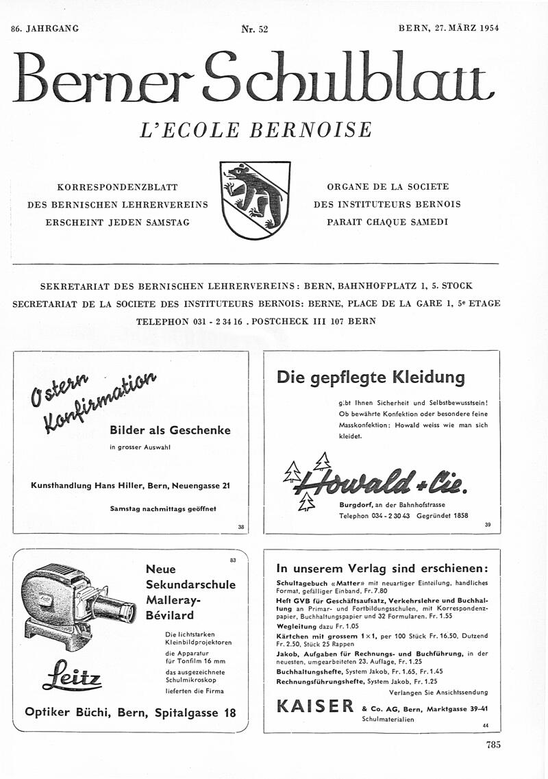 Buchumschlag - Heft 52