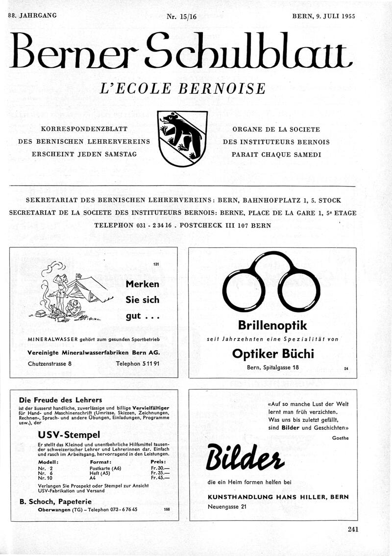 Buchumschlag - Heft 15-16