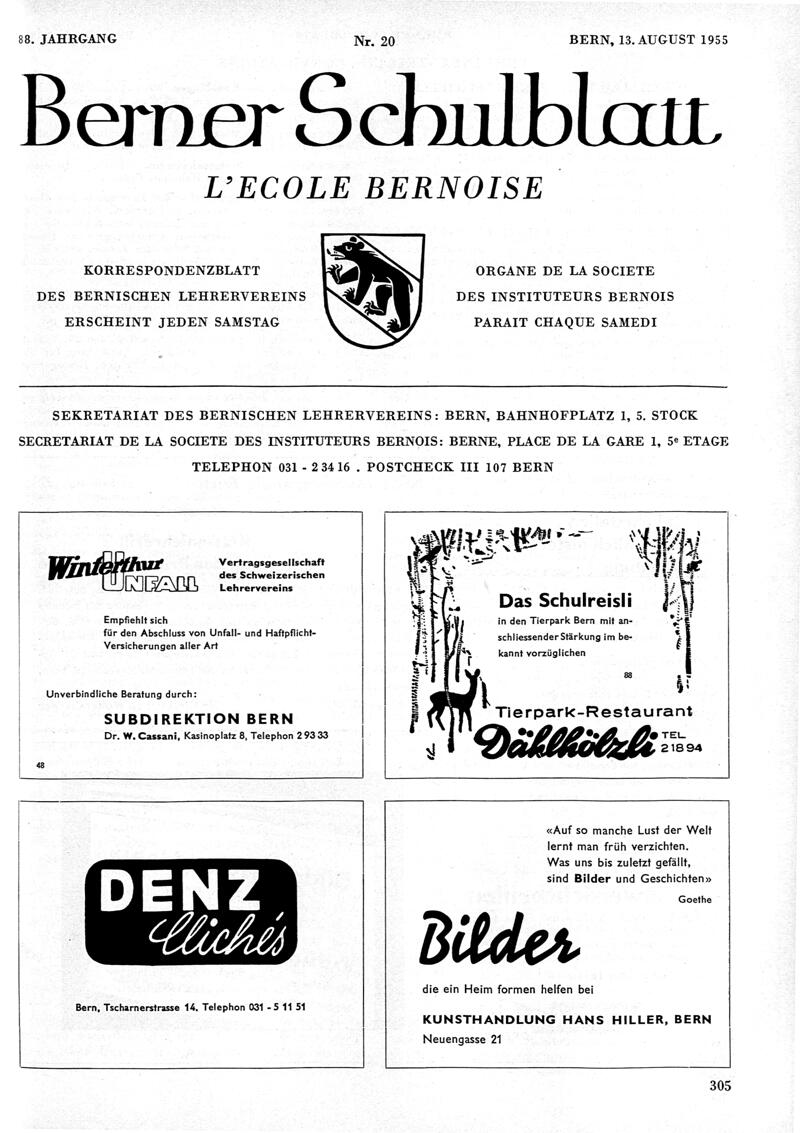 Buchumschlag - Heft 20